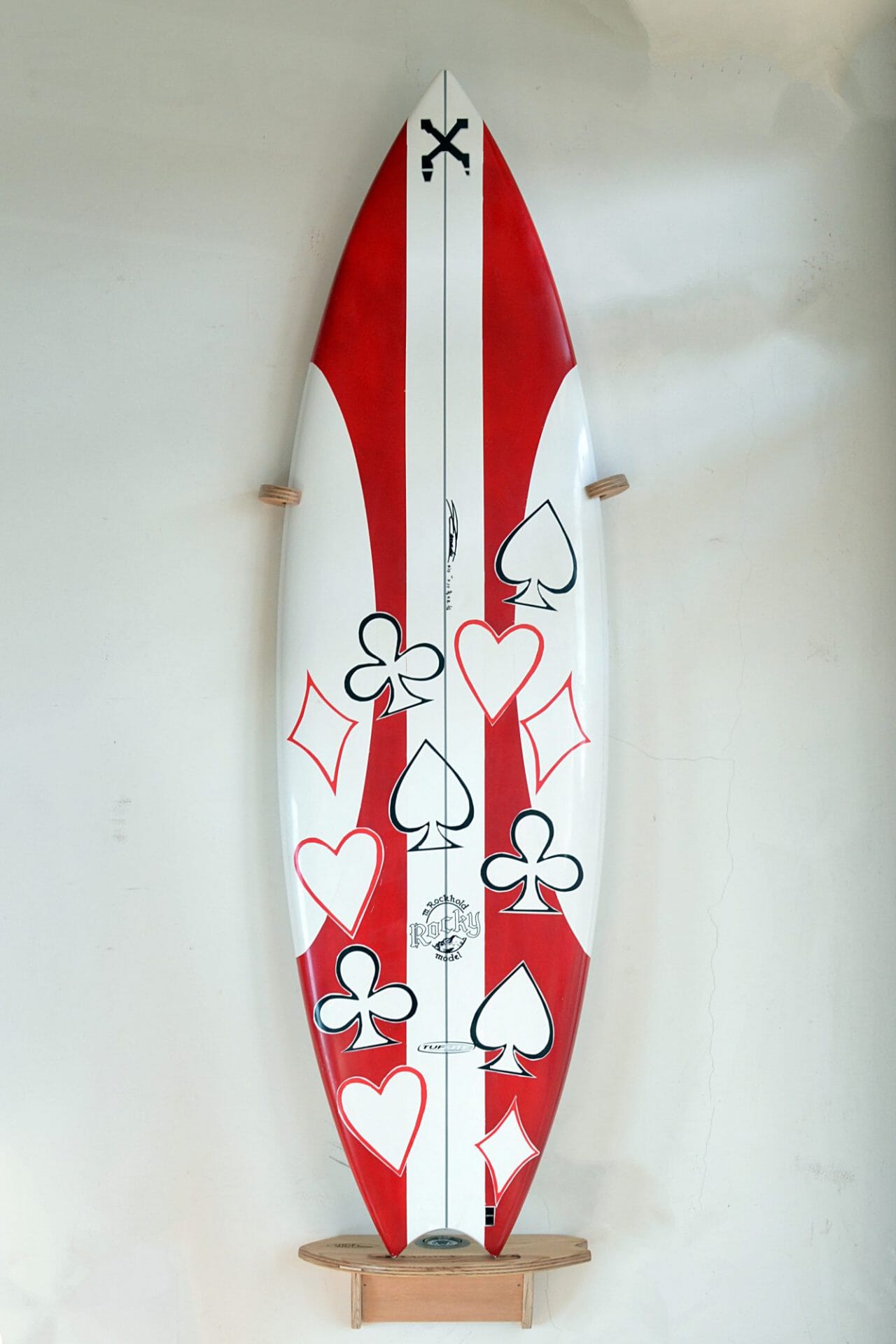 FREE U.S SHIPPING White Wall Rack for Surfboards With Led Light 
