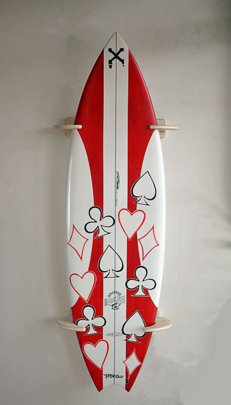Vertical Surf Rack Shabby Chic Handmade In Italy - Surfboard Wall Mount Vertical